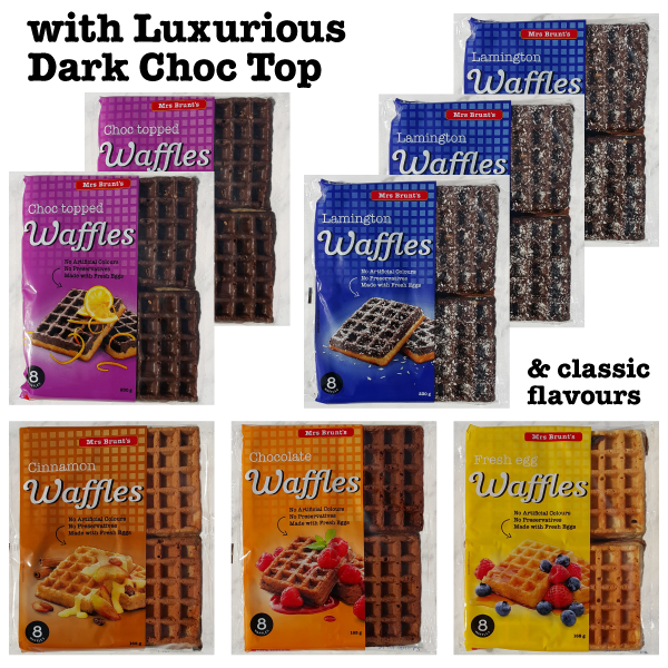 Mrs Brunts Waffles Mixed Deluxe (8 packs)